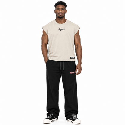 0-YII-AYKONS [380] SPLIT STATE in Light Beige | Model straight front | Full body | Shot 4