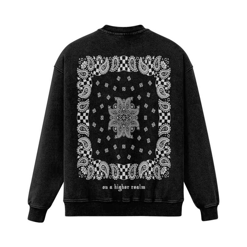 [440] Racing Paisley - Ultra Heavyweight Oversized Faded Sweatshirt