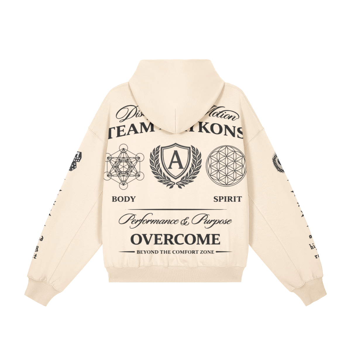 AYKONS [380] TEAM AYKONS Fleece Limited embroidered snap-collar hoodie - Back Side