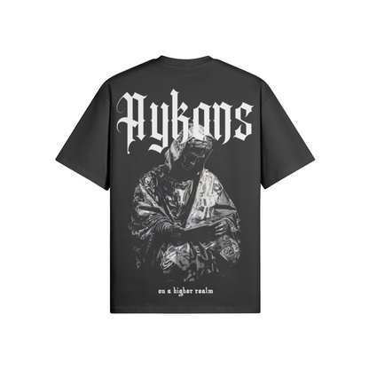 AYKONS [305] Ethereal Shadows oversized tee in black - Back Side