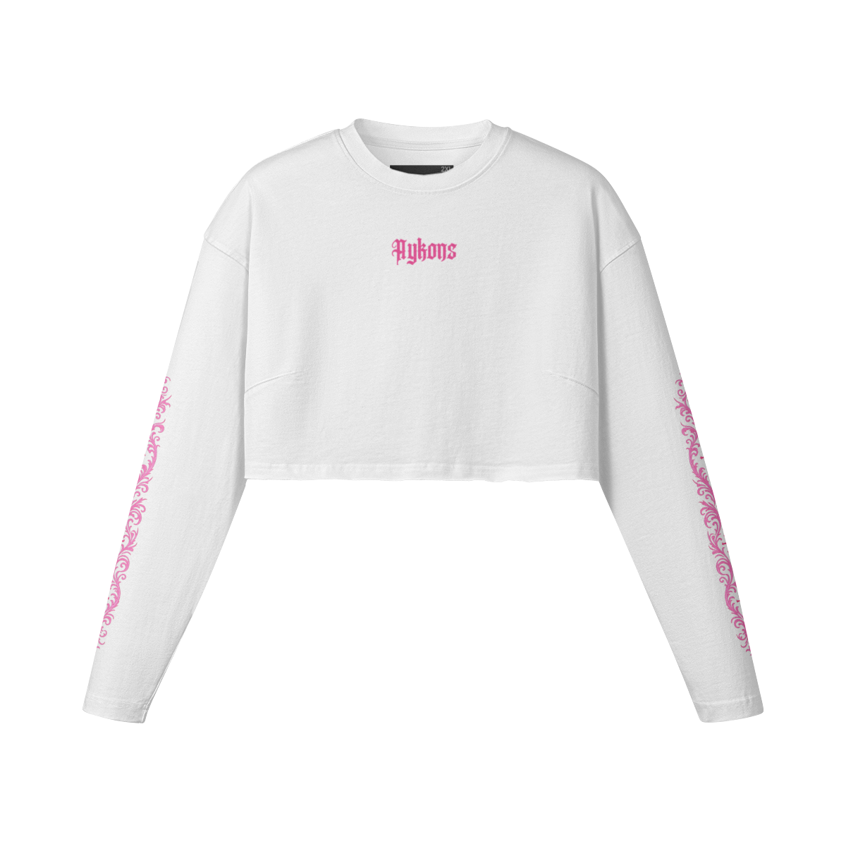 AYKONS [260] Baby Savage Crop women's long sleeve in white - Front Side