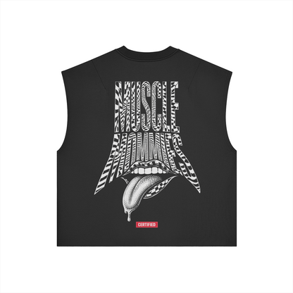 AYKONS [380] Muscle Mommies boxy tank in black - Back Side