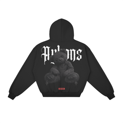 AYKONS [400] Huggable full-zip hoodie in black - alternate Back Side
