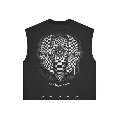 AYKONS [380] EGO DEATH boxy tank in black - Back Side