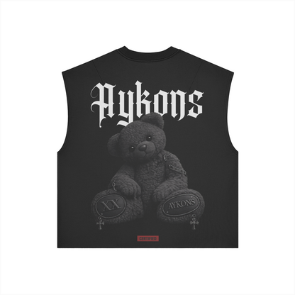 AYKONS [380] Huggable boxy tank in black - Back Side