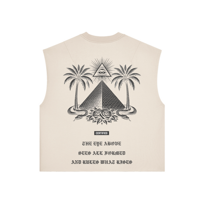 0-YII-AYKONS [380] EYE ABOVE in Light Beige | Product mockup | Straight back