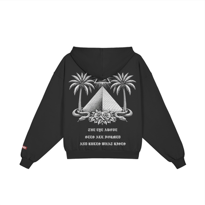 0-YIX-AYKONS [400] EYE ABOVE in Black | Product mockup | Straight back