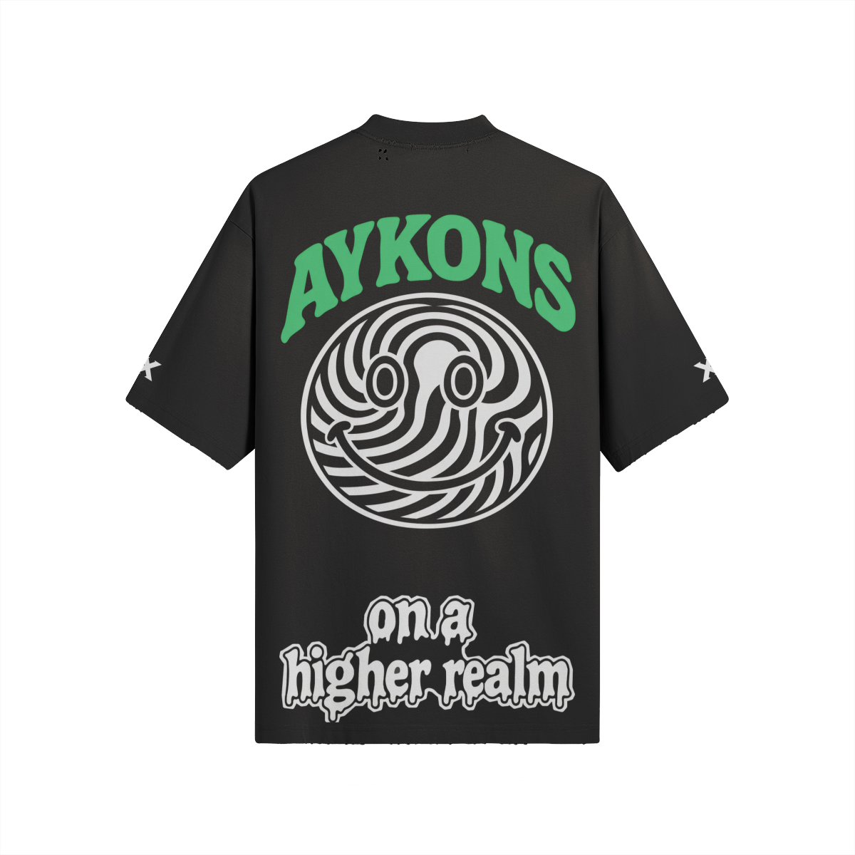 AYKONS PsySmile tee — product mockup back